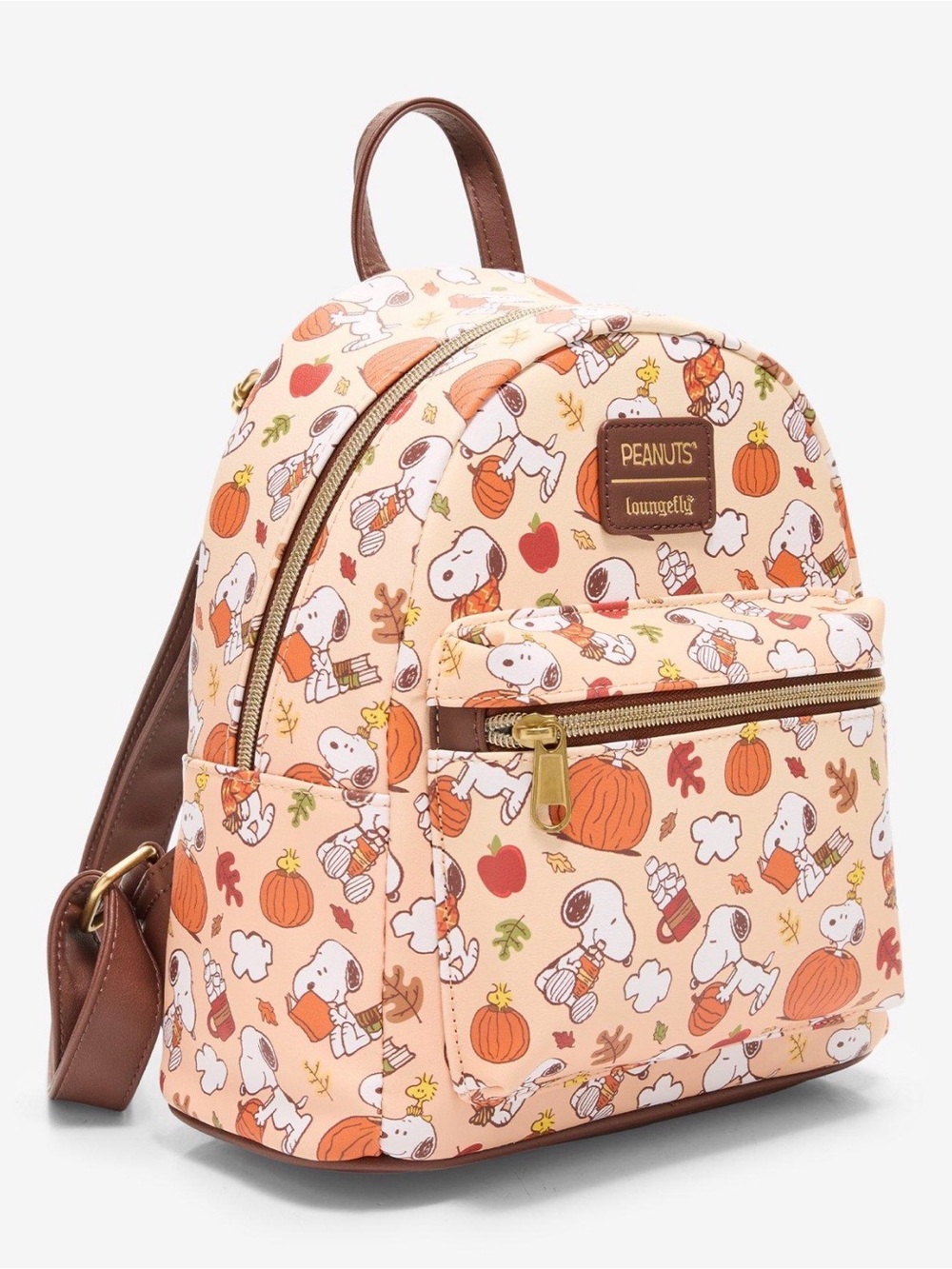 New Loungefly Peanuts Snoopy Fall Things Mini Backpack - Picture 2 of 4